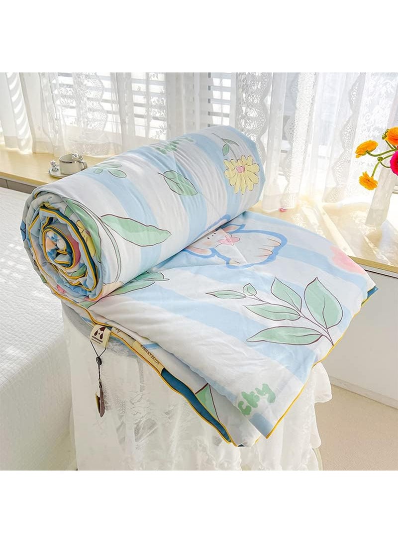 GT-Wheel Jersey Cotton Quilted Toddler Blanket Soft Lightweight Baby Quilt for Boys & Girls Breathable Machine Washable Cozy Crib Blanket - Image 1