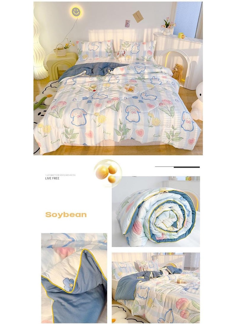 GT-Wheel Jersey Cotton Quilted Toddler Blanket Soft Lightweight Baby Quilt for Boys & Girls Breathable Machine Washable Cozy Crib Blanket - Image 2
