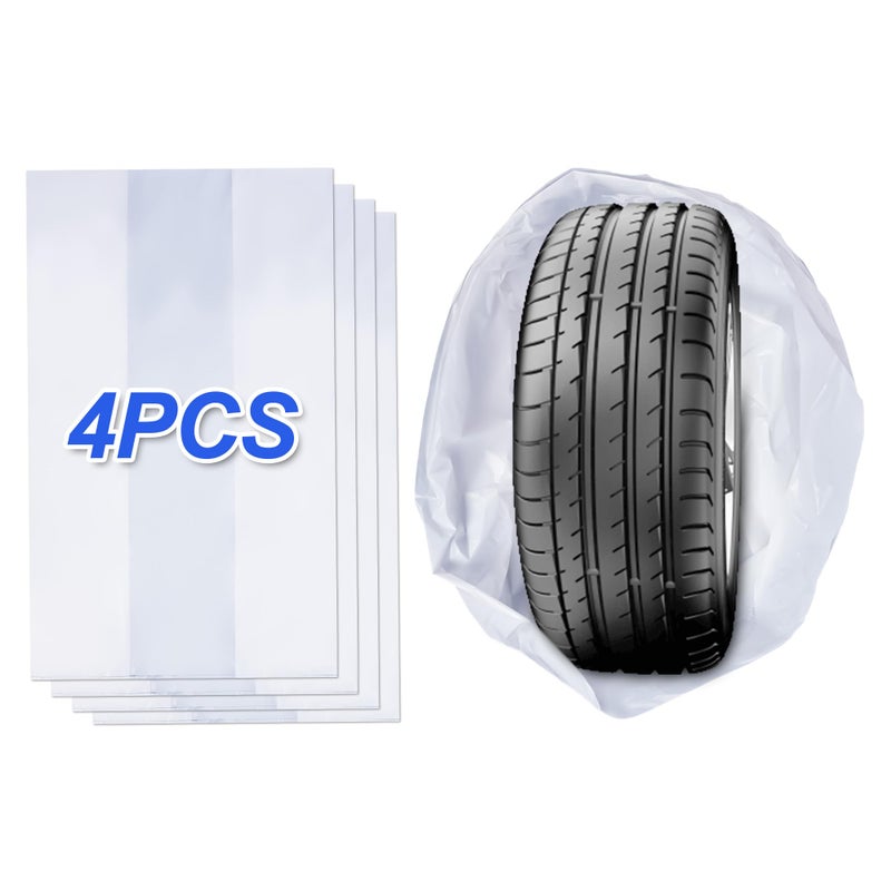 BHLOR Tire Storage Bags 394x394 White Plastic Tire BagsPack of 4 Used for Tire Storage Transport Protects Against Dust Dirt Moisture and Protecting Winter and Summer Tires Between Seasons - Image 3