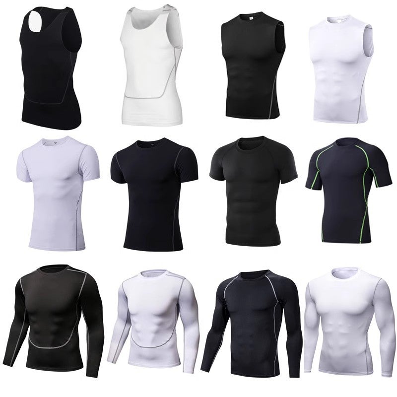 Sports Vest Short Long-Sleeved Basketball Tight Men'S Base Sportswear Quick-Drying Breathable Running Fitness Clothing Training And Body Shaping - Image 2