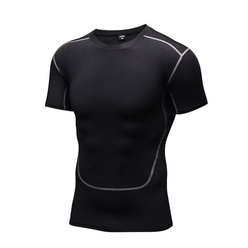 Sports Vest Short Long-Sleeved Basketball Tight Men'S Base Sportswear Quick-Drying Breathable Running Fitness Clothing Training And Body Shaping - Image 1