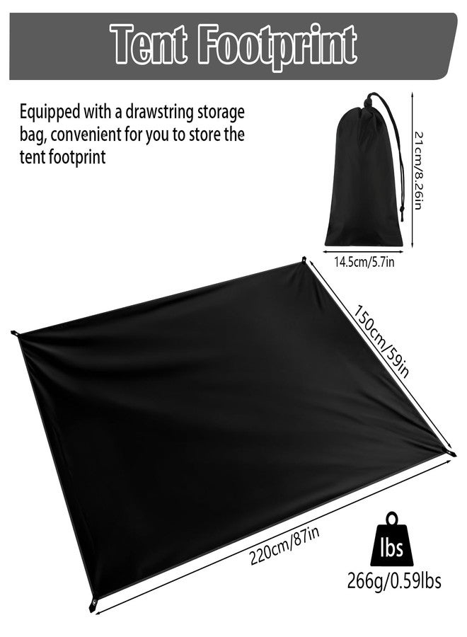 Opvixi Tent Footprint, Waterproof Camping Tarp, 87" x 59" Ultralight Tent Floor Mat with Storage Bag for Outdoors Ground Camping Hiking Backpacking Beach - Image 2