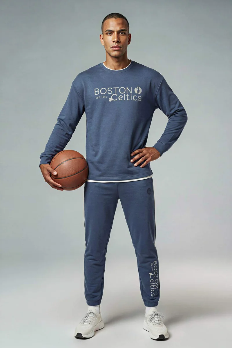 Defacto  NBA Boston Celtics Standard Fit Scuba Fabric Jogger Pants for Men | Best Price UAE