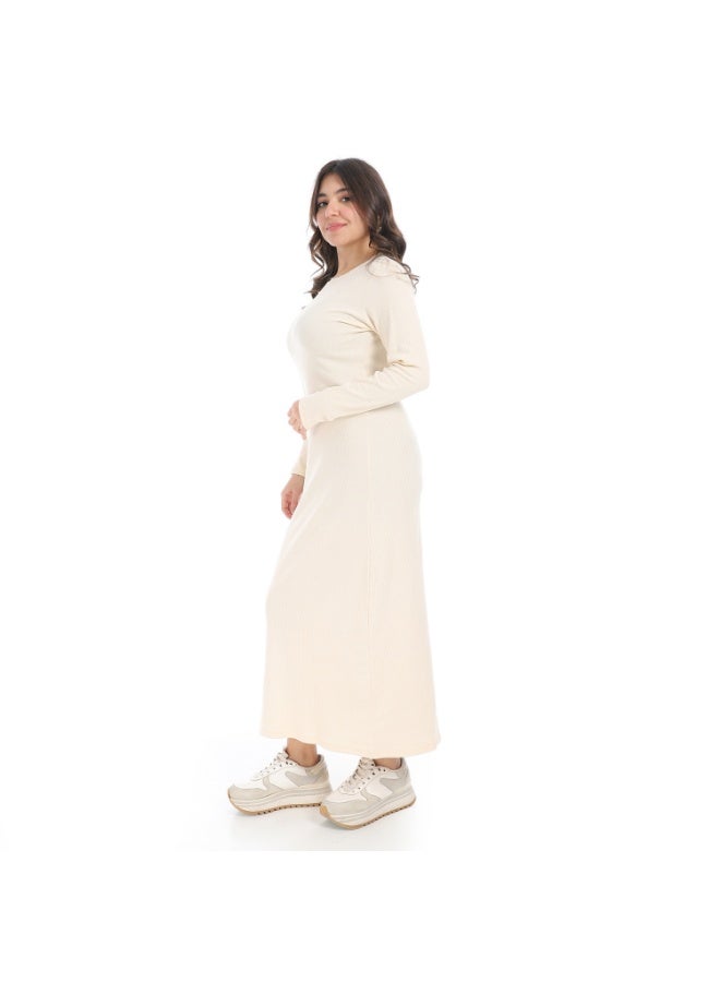 Cocktail 4666-dress-beige - Image 3