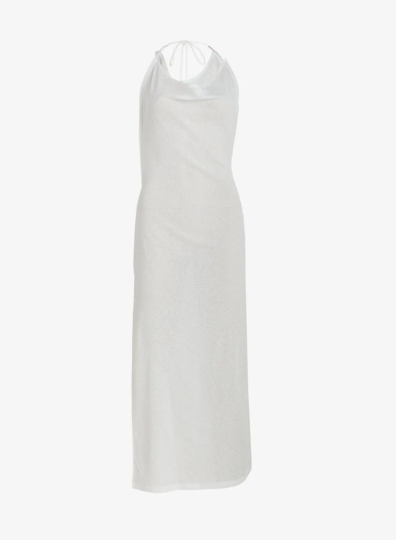 Ginger Halter Neck Sheer Beach Dress