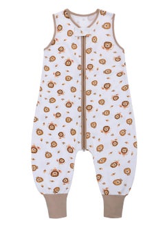 Baby Sleeping Sack with Feet, TOG 0.5 Toddler Sleep Sack with Legs, 100% Cotton Sleeveless Wearable Blanket, Bee Design, Suitable for 6-12 Months