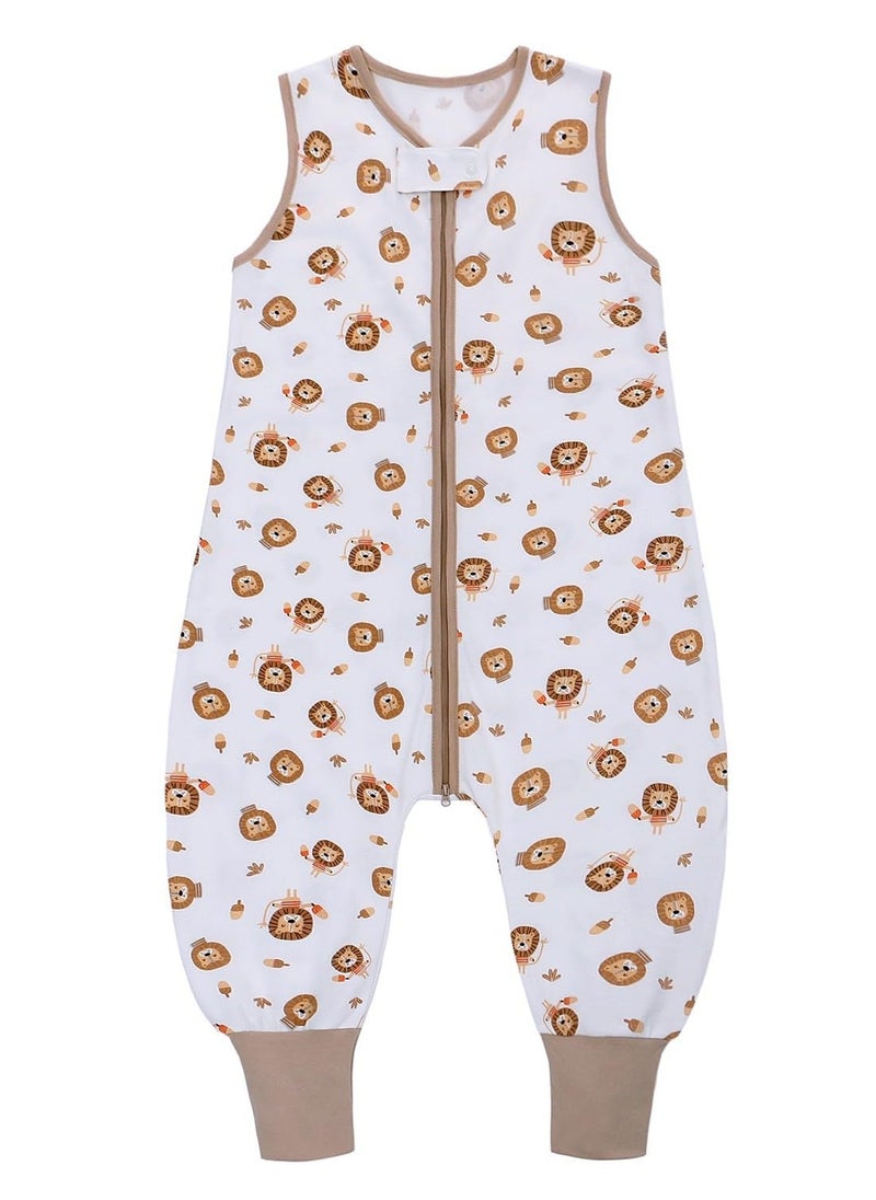 Generic - Baby Sleeping Sack with Feet, TOG 0.5 Toddler Sleep Sack with Legs, 100% Cotton Sleeveless Wearable Blanket, Bee Design, Suitable for 6-12 Months - Image 1