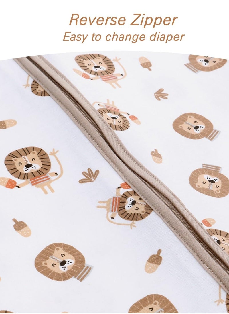 Generic - Baby Sleeping Sack with Feet, TOG 0.5 Toddler Sleep Sack with Legs, 100% Cotton Sleeveless Wearable Blanket, Bee Design, Suitable for 6-12 Months - Image 1