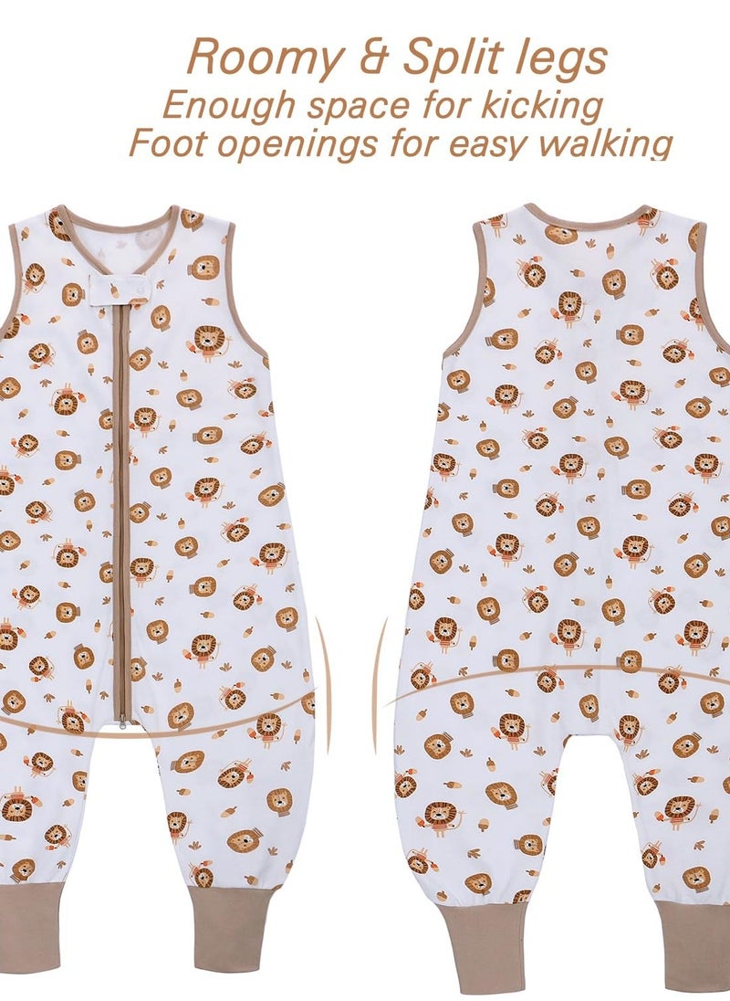 Generic - Baby Sleeping Sack with Feet, TOG 0.5 Toddler Sleep Sack with Legs, 100% Cotton Sleeveless Wearable Blanket, Bee Design, Suitable for 6-12 Months - Image 1