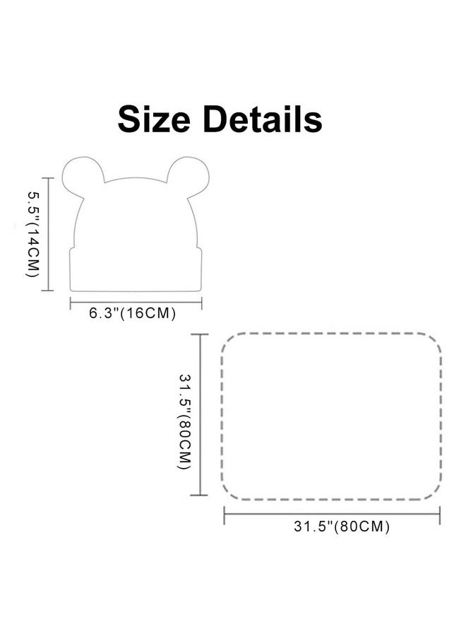 Exemaba - Exemaba Unisex Baby Swaddle Blanket with Hat Set Newborn Swaddle Receiving Blankets Sleep Sack for 0-3 Months Boys Girls(Black) - Image 1