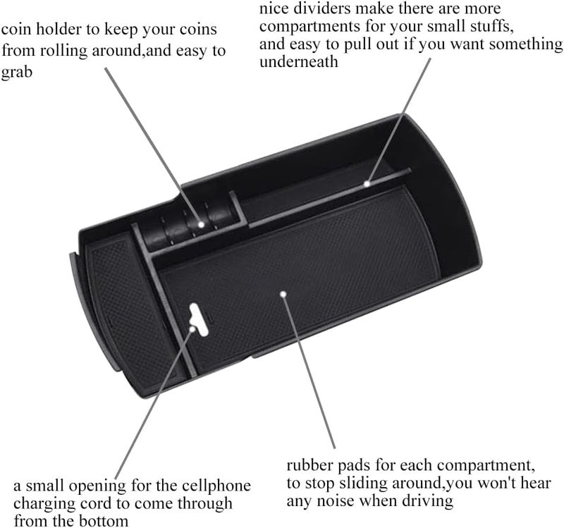 Vesul Center Console Organizer Compatible with Honda Accord 2018-2022 Armrest Tray Storage Box Divider Insert Organizer ABS Glove Pallet - Image 2