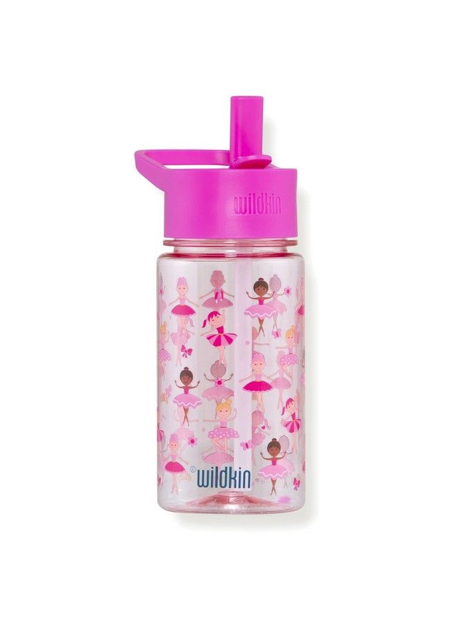 Wildkin Kids Reusable 16 Ounce Water Bottle For Boys And Girls Perfect For Daycare School Or Travel Features Straw Top And Carrying Handle Easy To Clean Water Bottles For Kids (Ballerina) - Image 3