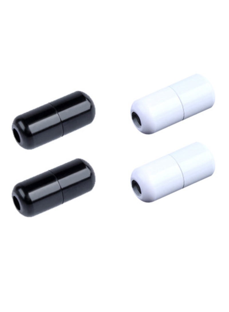 زوجان من أربطة الأحذية المرنة بدون رباط للبالغين والأطفال وكبار السن، نظام مع أربطة أحذية مرنة، 01-أسود، 02-أبيض - Image 4