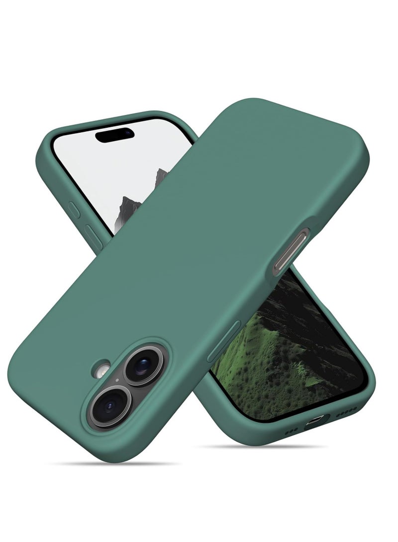 ELTRAZONE Case Compatible with iPhone 16 Plus – Liquid Soft Silicone Shockproof Cover with Microfiber Lining – Full Body Protection & Camera Guard – 6.7-inch (Green, iP 16 Plus) - Image 1
