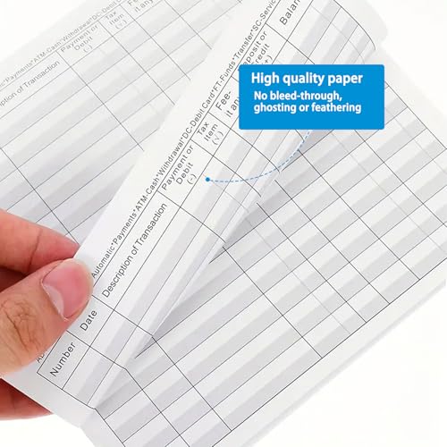 Dayvorax 12 Pack Checkbook Register, Check Registers for Personal Checkbook, 6" × 3", Blank Ledger Transaction Registers for Personal or Business Bank, Saving Account, Deposit and Credit Card, Thick Paper - Image 4