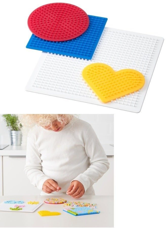 Ikea Set of 4 Bead Boards for Kids' Creations (Bright Colors)  - Image 1