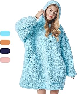 Felicigeely Felicigeely Ã‚Â Wearable Fleecehug Hoodie Blanket ,Oversized Blanket Sweatshirt,Soft Warm Reversible Hooded Sweatshirt  - Image 1