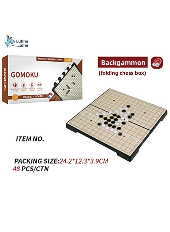 Cross-Border Children's Educational Flying Chess, Checkers, Black And White Go, Snake Chess, Backgammon, Folding Magnetic Chess Board Game Toys