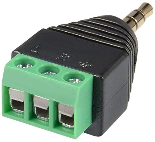YTYKINOY 5 Pieces 3.5mm (1/8inches) Stereo Audio Male to AV 3-Screw Terminal Female Phoenix Adapter Connector - Image 4