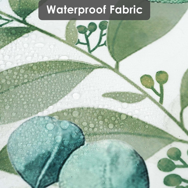 JWXCBIM Hummingbird Sage Green Eucalyptus Leaves Shower Curtain  Spring Summer Botanical Floral Bird Home Bathroom Decor  Polyester Cotton Fabric Waterproof Modern Bath Curtain with 12 Hooks 72x72 Inch - Image 5