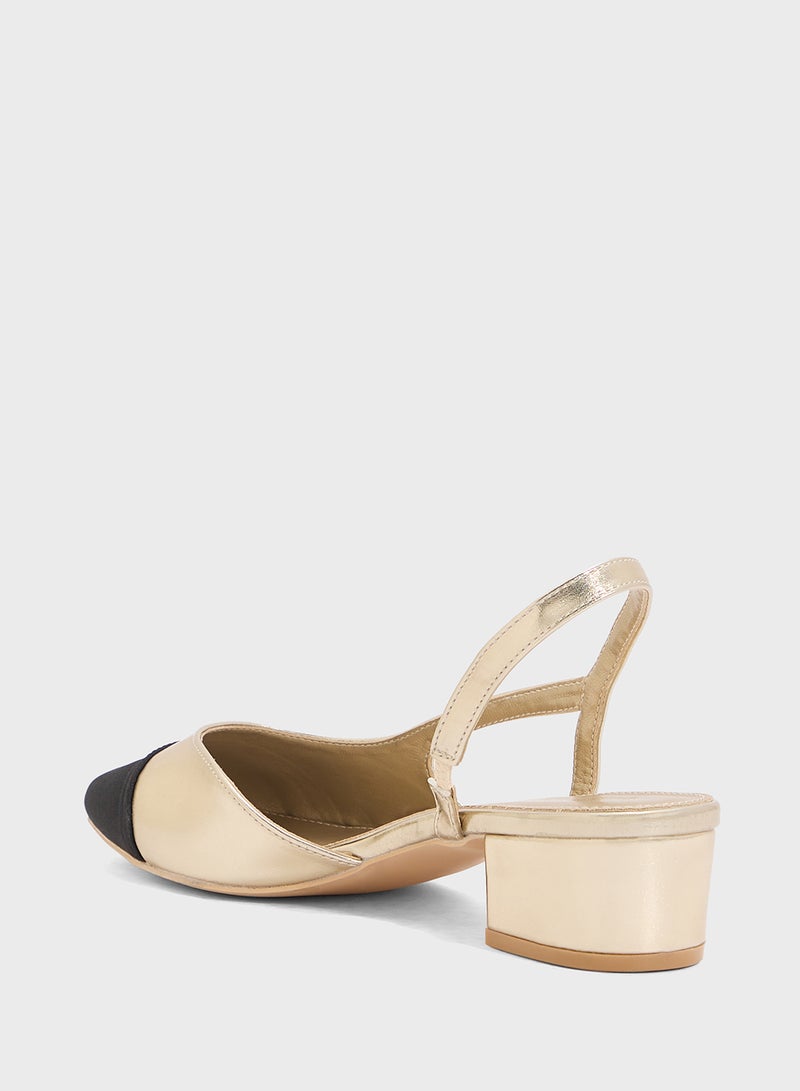 ELLA Block Heeled Slingback  Pump  - Image 3
