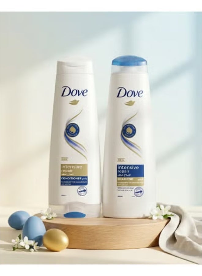 Dove Intensive Repair Duo Set - Shampoo (350ml) & Conditioner (350ml) for Damaged Hair - Image 3