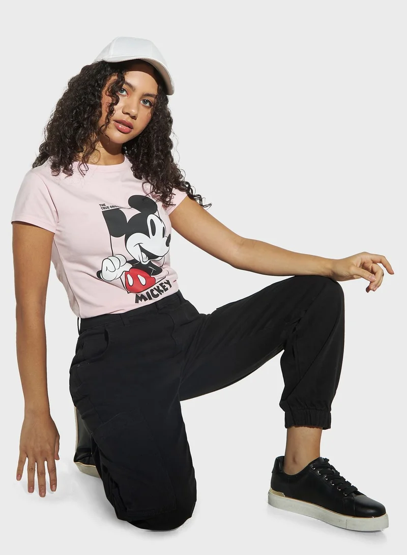 اس بي كاركترز Printed Crew Neck T-Shirt
