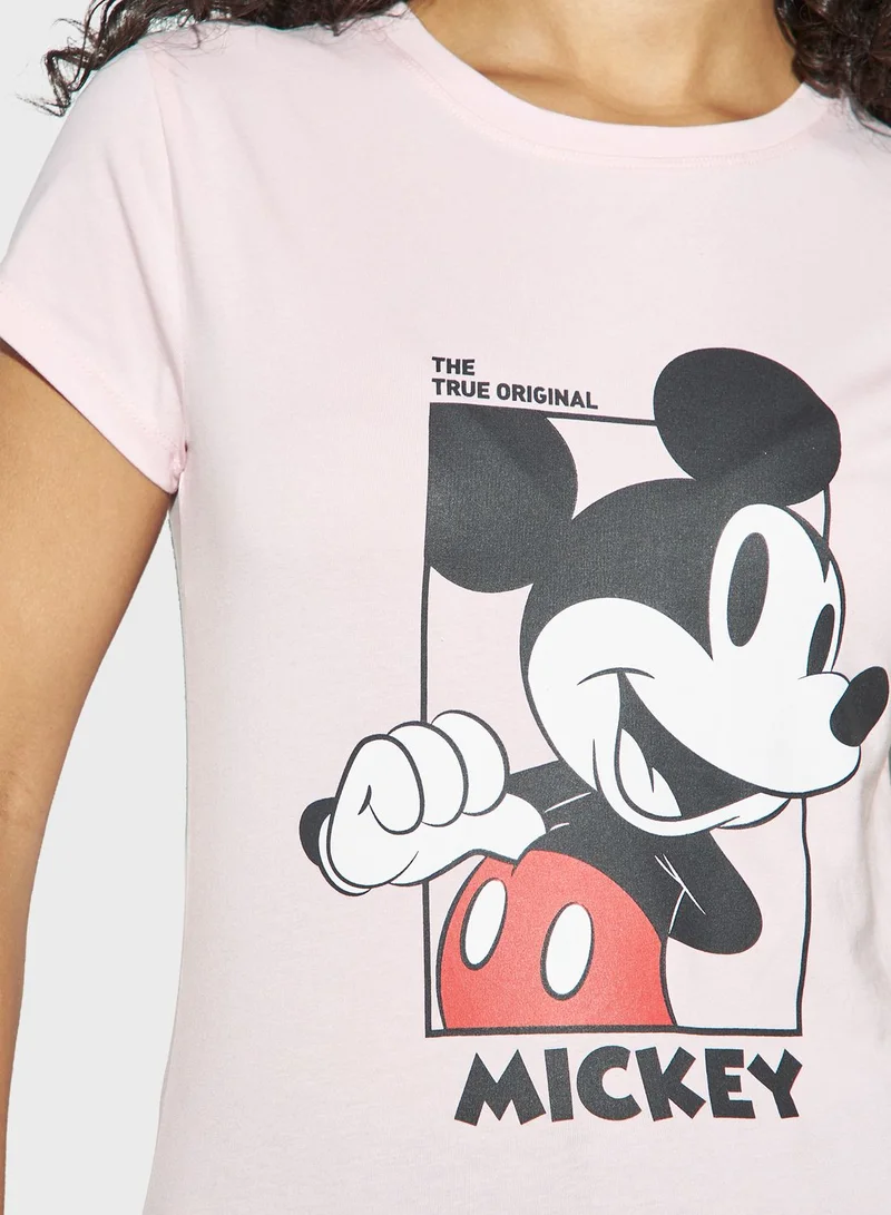 اس بي كاركترز Printed Crew Neck T-Shirt