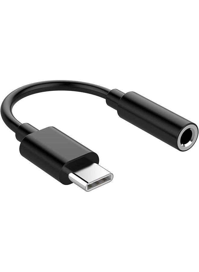 erorex Usb C To 3.5Mm Headphone Jack Adapter Usb C To Aux Audio Dongle Cable Cord Compatible With Ipad Pro Samsung Galaxy S23 S23+ S22 S21 Plus Ultra Pixel 5 4 3 2 Xl Type C Devices Black  - Image 1