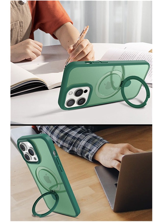 Ocean - iPhone 15 Pro Max Magsafe Case with Built-in Stand, Anti-Fingerprint Matte Back, Mil-Grade Anti-Drop Shockproof For iPhone 15 Pro Max Case 6.7 Inch Translucent Blue - Image 1