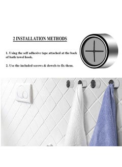Oasisgalore Kitchen Towel Hook Holder Adhesive Wall Mount Towel Hanger for Bathroom, Wall  - Image 4