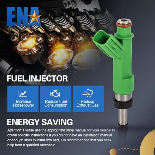 ENA حقن الوقود ENA لـ FJ1069 2320909175 مجموعة من 4 متوافقة مع RAV4 Sienna Venza Scion tC 2.5L 2.7L تويوتا لكزس كامري هايلاندر أفالون ES300h l4 2009 2010 2011 2012 2013 2014 2015 2016 2017 2018 - Image 3