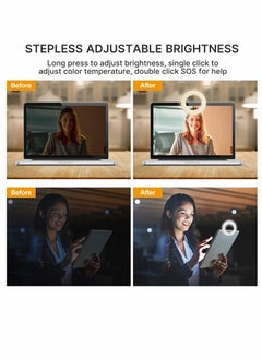 KASTWAVE Zoom Call Light, Laptop Light for Video Conferencing, Phone Selfie Ring Light LED Circle Mini Light for Zoom Call, Self Broadcasting, Live Streaming,Online Meeting, Photography (White)  - Image 2