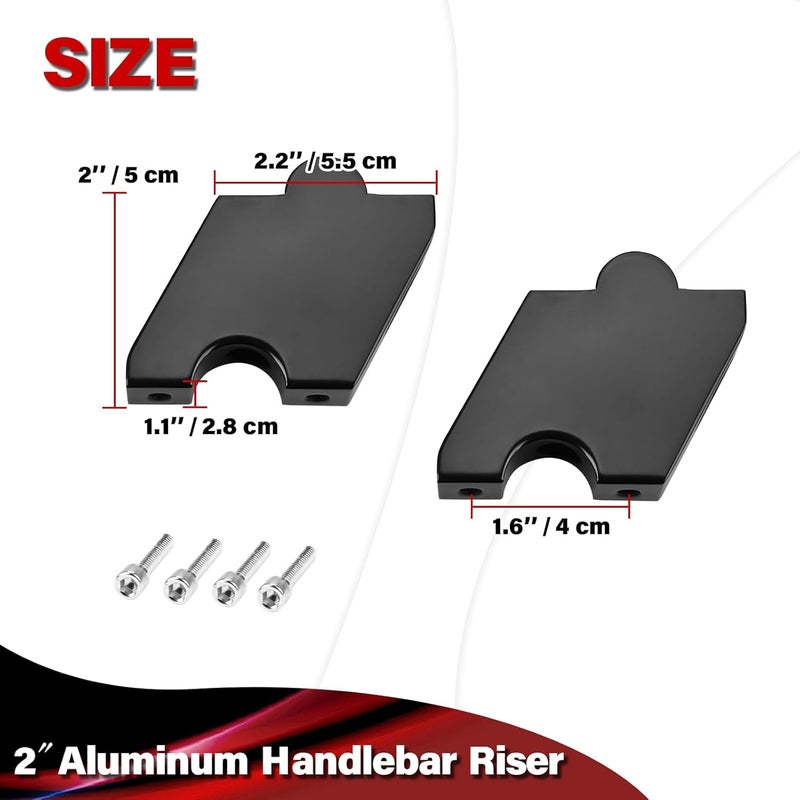 Hutexico 2" Aluminum Handlebar Riser Kit for Can-Am Ryker 600/900/Rally/Sport (2019-2023) - Image 2