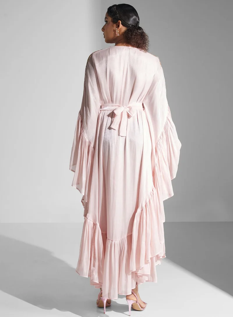 Yaser albik Tiered Ruffle Dress