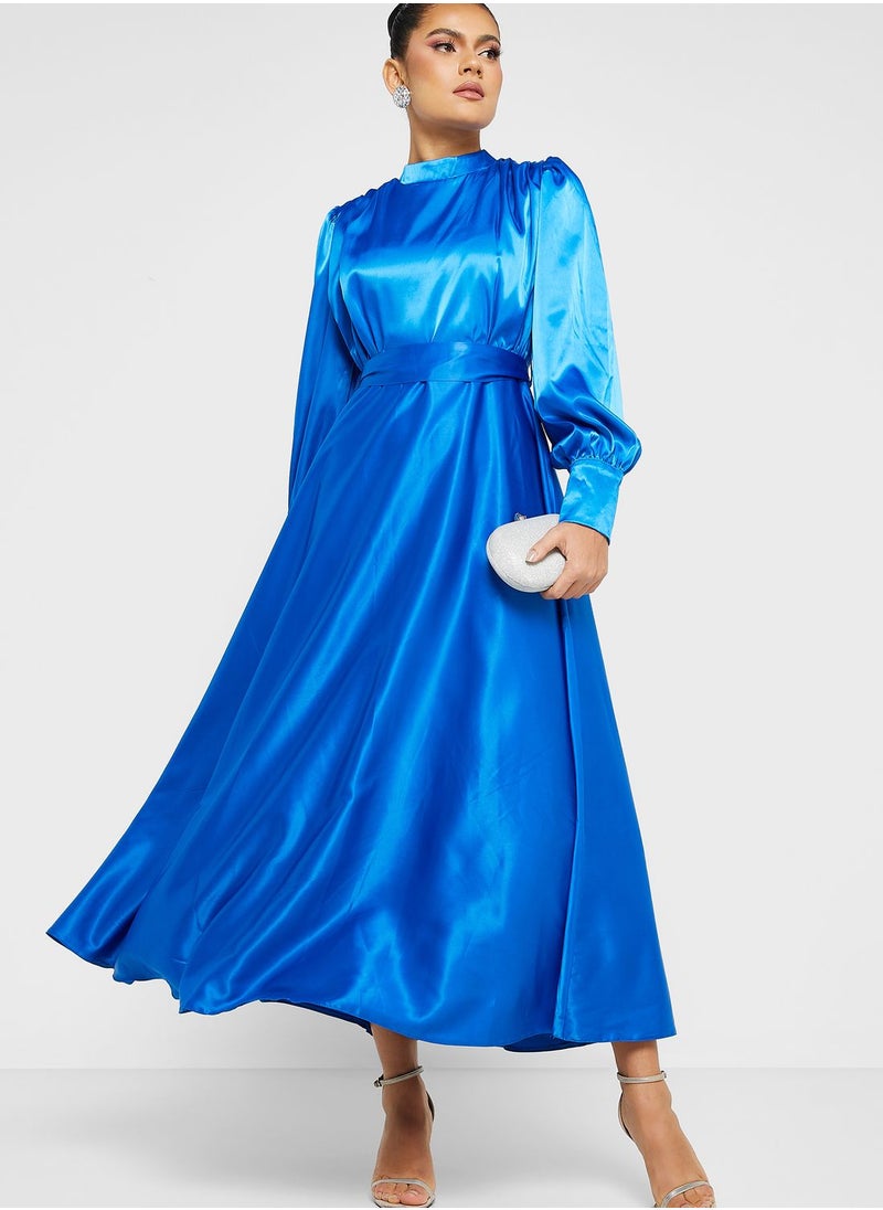 Khizana High Neck Gathered Waist Dress  - Image 1