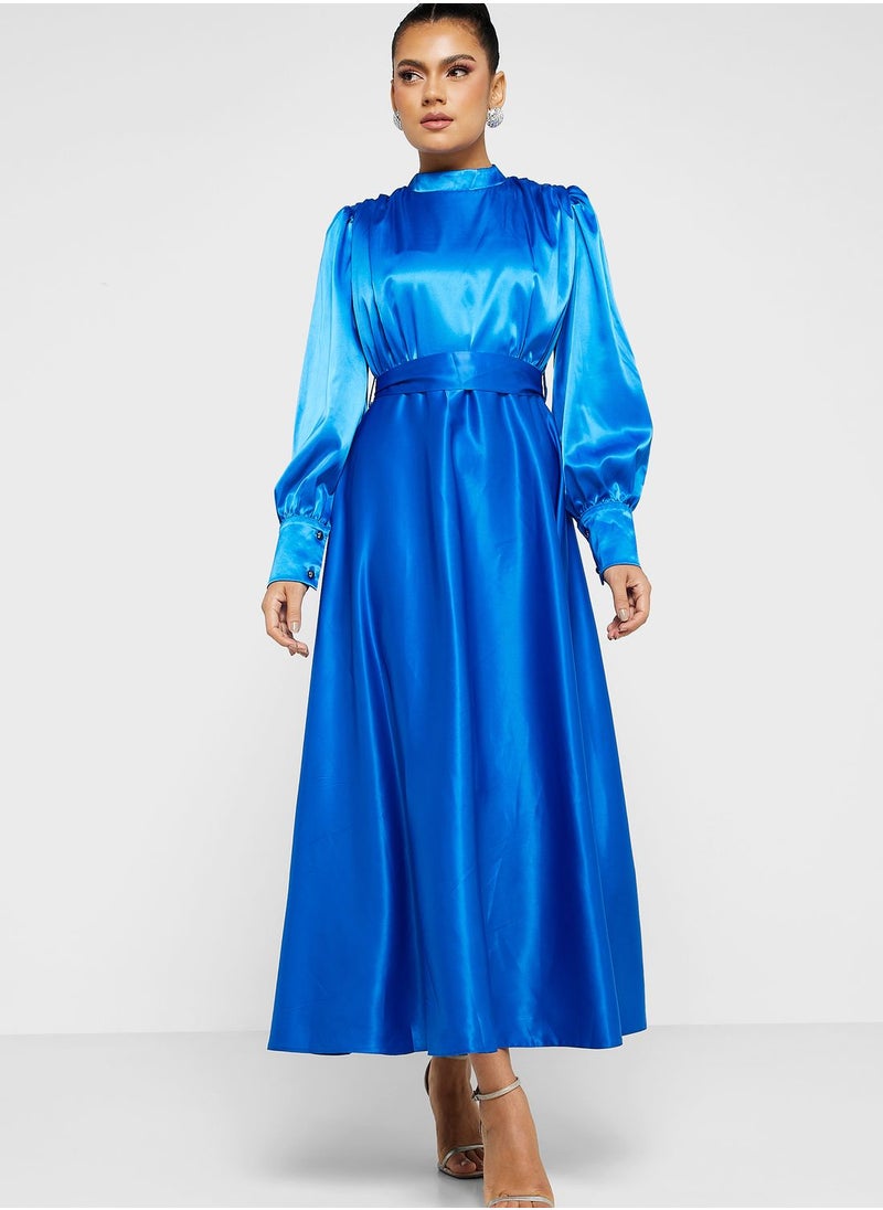 Khizana High Neck Gathered Waist Dress  - Image 4