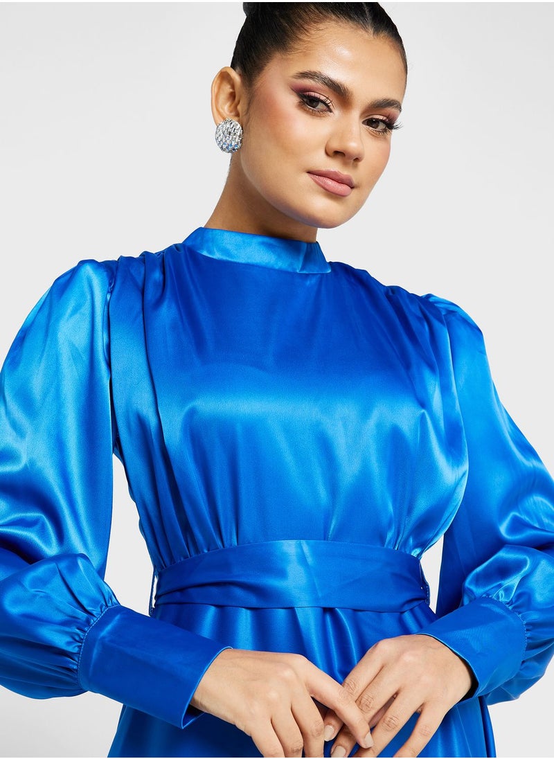 Khizana High Neck Gathered Waist Dress  - Image 3
