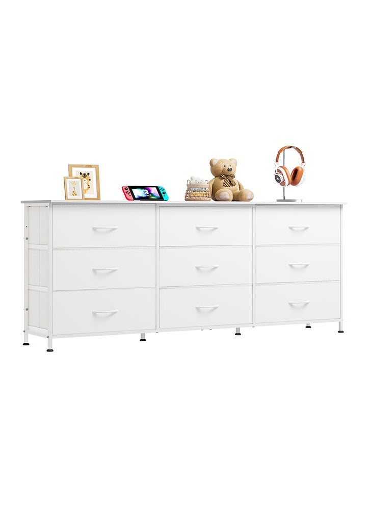 keke 9-drawer large size TV model For inside Bed Home Bed Room White Color 63" inch - Image 4