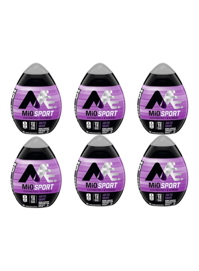 ميو معزز الماء السائل من Mio Sport، بنكهة العنب القطبي، 1.62 أونصة، عبوة من 6 قطع - Image 1