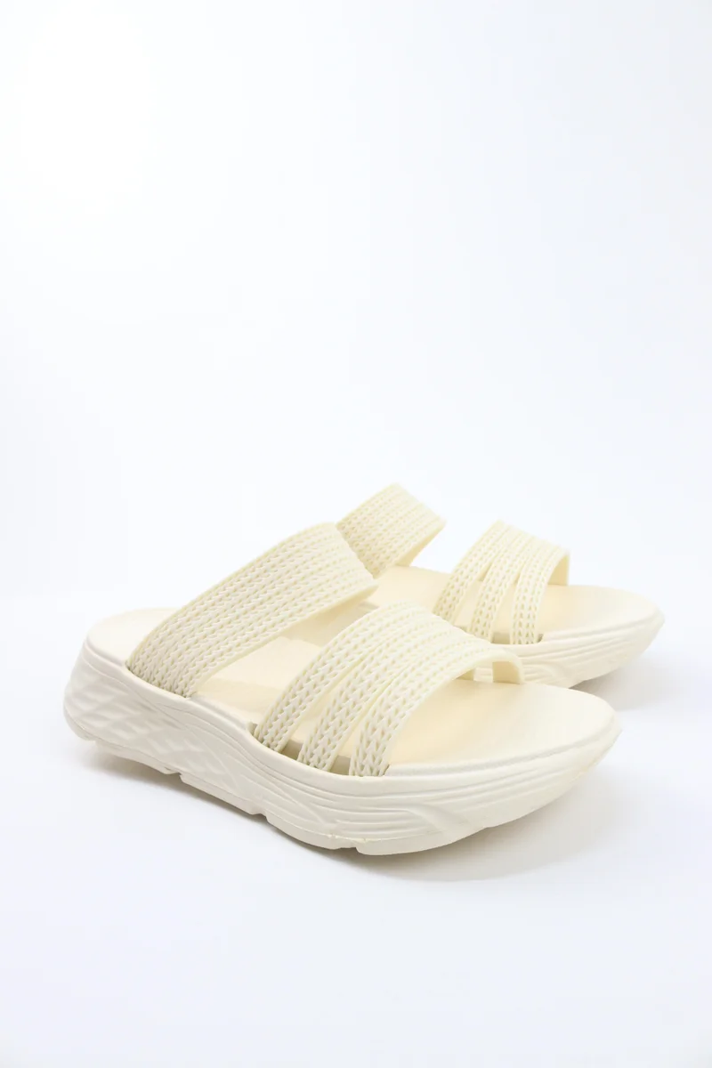 Viny Viny Women’s Lightweight Double Strap Slide Slippers – Soft Comfort Platform Sandals for Daily Wear