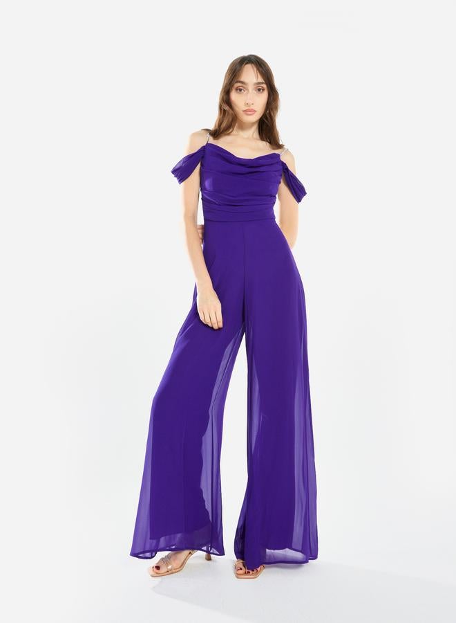 House of Moda Women Draped Cowl Neck Jumpsuit - Image 4