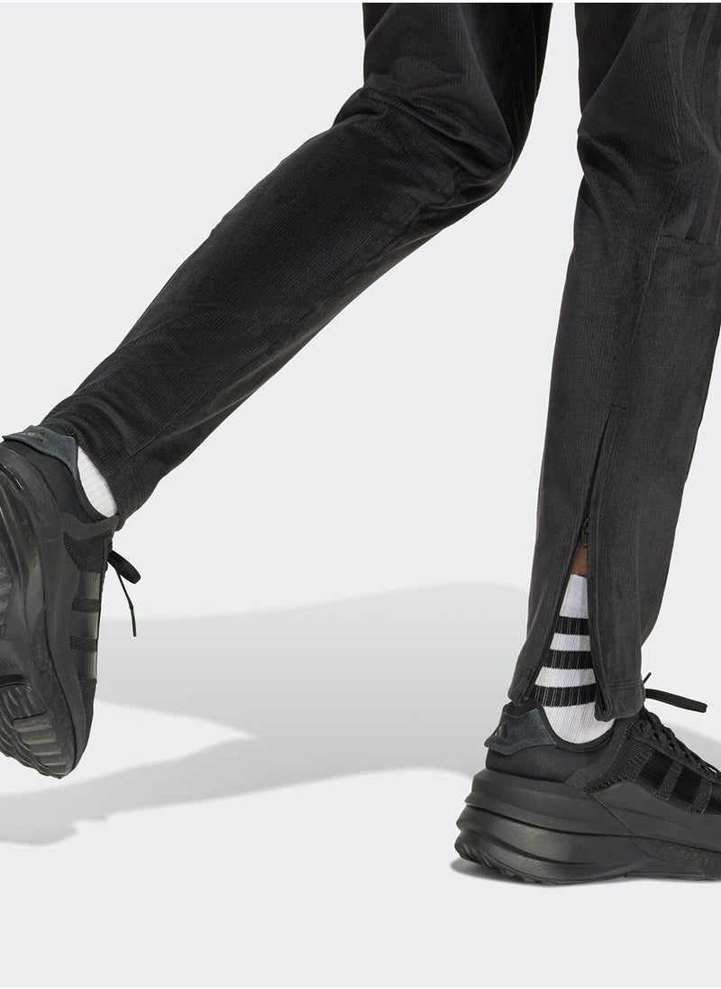 Adidas Tiro Cut 3 Stripe Stretchy Velour Track Pants - Image 4