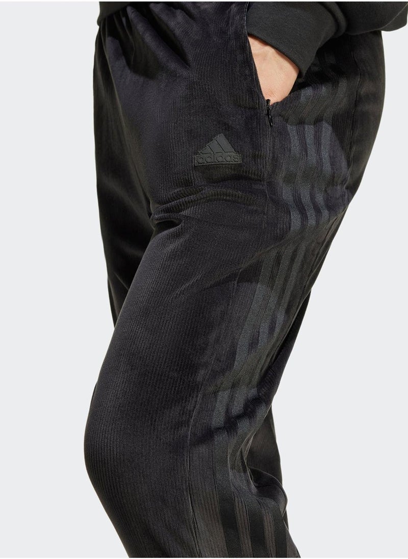 Adidas Tiro Cut 3 Stripe Stretchy Velour Track Pants - Image 3