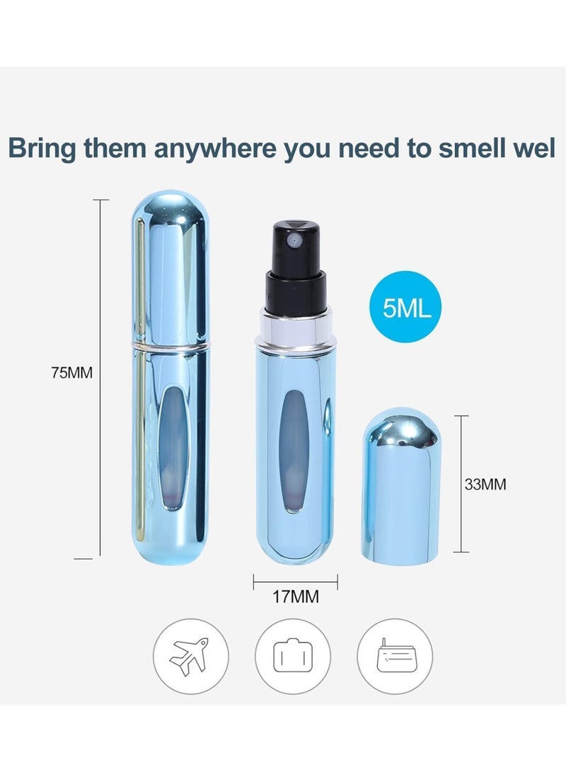 5Pcs Perfume Spray Bottle Set - Portable Mini Refillable Perfume Atomizer Bottle For Travel Spray Scent Pump Case 5 ml (Multicolor) - Image 5