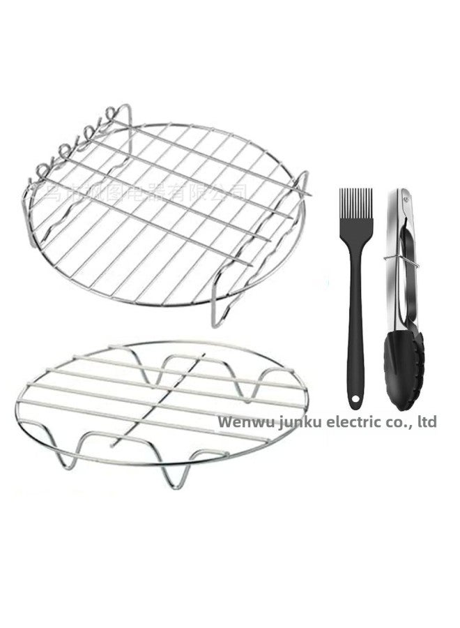 Airfryer For 8QT Air Fryer Accessories HD9647/HD9651 Barbecue Rack-Color:8 Inch Round Steam Rack - Image 2