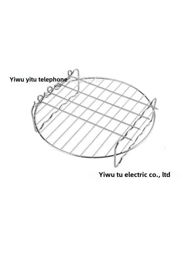 Airfryer For 8QT Air Fryer Accessories HD9647/HD9651 Barbecue Rack-Color:8 Inch Round Steam Rack - Image 5