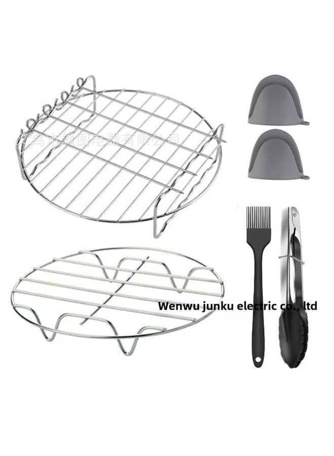 Airfryer For 8QT Air Fryer Accessories HD9647/HD9651 Barbecue Rack-Color:8 Inch Round Steam Rack - Image 3
