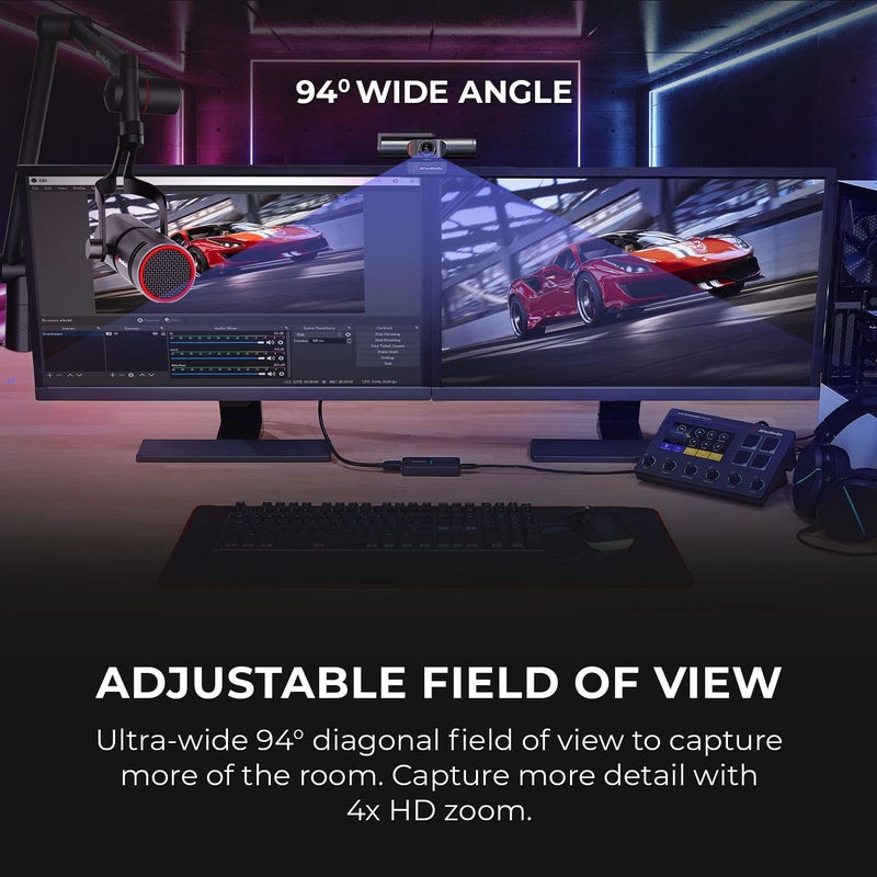 AVerMedia 4K webcam for PC, Gaming Camera for Streaming, Video Calls, Built-in Mic, Privacy Cover, for Teams, Google Meet, Zoom, OBS and more, for PC/Mac - PW513 Live Streamer CAM - Image 5