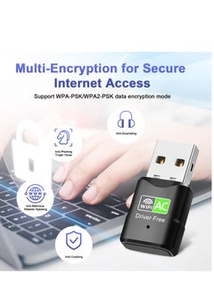 Excefore 650 Mbps USB WLAN Stick, Dual-Band WLAN Adapter, Kompatibel mit Windows Vista/XP/Win7/8.1/10/11  - Image 5